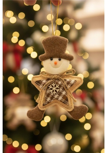 Yılbaşı Ağaç Süsleri Koleksiyonu- Kardan Adam Şapkalı Ağaç Süsü