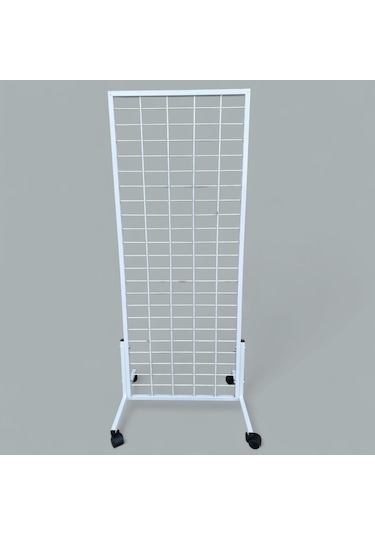 60x150 Cm, Tekerlekli Beyaz Pano Stant, Çorap Standı, Aksesuar Standı, Telefon Standı, Bijuteri Standı