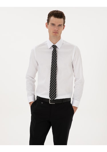 Pierre Cardin Erkek Beyaz Gömlek Basic 50315407-vr013 Beyaz