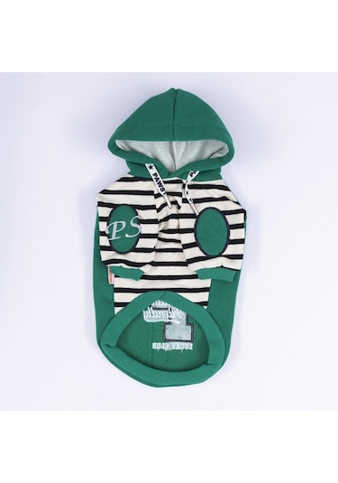 Pawstar Yeşil Lucky Club Polarlı Küçük Irk Köpek Sweatshirtü
