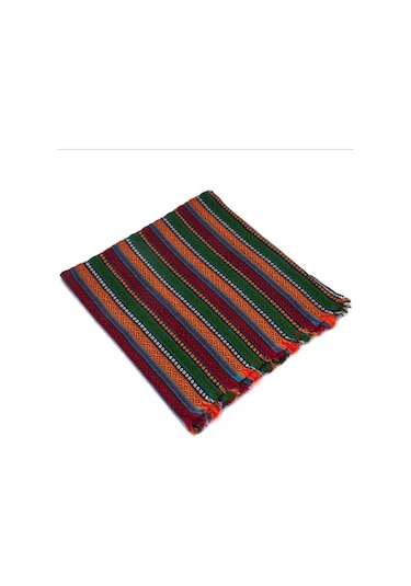 Coton Şark Köşesi Kilimi Otantik Kilim Masa Örtüsü Saçaklı Şal