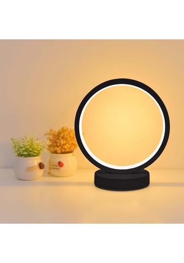 Geeksen Küçük Yuvarlak Mutfak Odası Gece Lambası Siyah 3 Renkli Aydınlatma Seviyeleri Ayarlanabilir Ev Aletleri Siyah