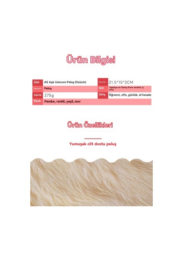 Tek Boynuzlu At Sevimli Peluşdefter Mor