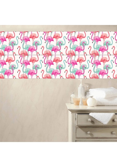 Geekyou Mediterranean Vintage Sticker Mosaik 20x20cm 10 Adet - Pvc Otomatik Yapışkan Duvar Dekorasyonu Diğer