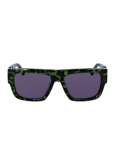 Calvin Klein Jeans Ckj 23654s 079 56 Erkek Dikdörtgen Yeşil Siyah Kemik Güneş Gözlüğü