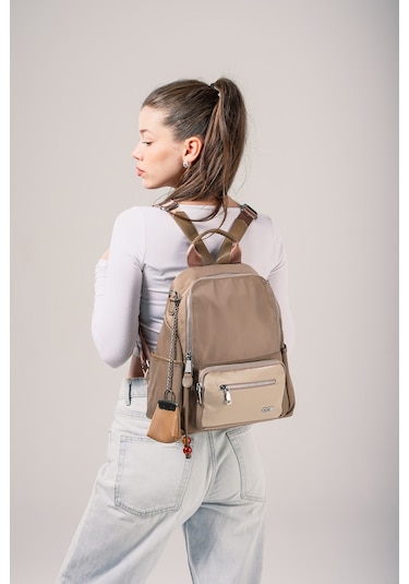 Ççs Kadın Sırt Çantası Ccs18026 Bej-vizon Bej-vizon Bej - Vizon