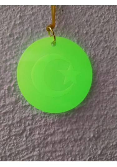 Ay Yıldız Karanlıkta Parlayan Fosforlu Dikiz Aynası Asma Süsü Yeşil