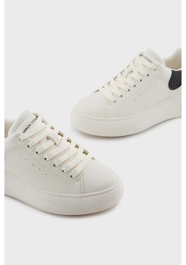 Armani Exchange Bayan Ayakkabı Xdx188 Xv937 N480 Beyaz-siyah Beyaz-siyah Beyaz - Siyah