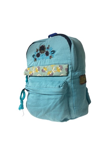 Kaliteli Salaş Küçük Boy Siyah Vintage Disayn Günlük Sırt Gezi Çantası 25x30cm Siyah - Turkuaz