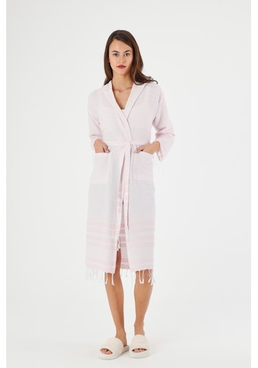 Mulberry Katya Peştemal Bornoz Banyo Ve Plaj Elbisesi Pembe