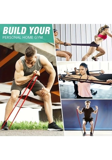 Pazly 5 Renkli Direnç Bandı Spor Bacak Bandı Elbise Takım Pull Up Bandı Egzersiz Bandı Altın Ağır Gerginlik Kaymaz Tper Altın