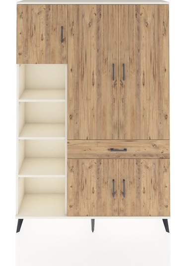 Arges Dolap 8 Raflı Tek Çekmeceli 5 Kapaklı 132x30x195 Aytaşı-çam/çam Atlas Çam/atlas Çam Arges Dolap 8 Raflı Tek Çekmeceli 5 Kapaklı 132x30x195 Aytaşı-çam/çam Atlas Çam/atlas Çam