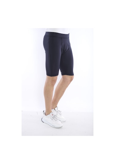 Escetic Erkek Spor Lacivert Kısa Tayt -CC- B1130-4023