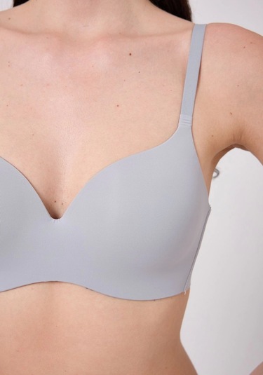 Freshness Msf02 Geniş Sırt Kuşaklı Lazer Kesim Sütyen Gri