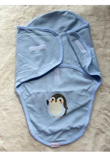 Penguenli Eko Bebek Kundağı 0-3 Ay Mavi