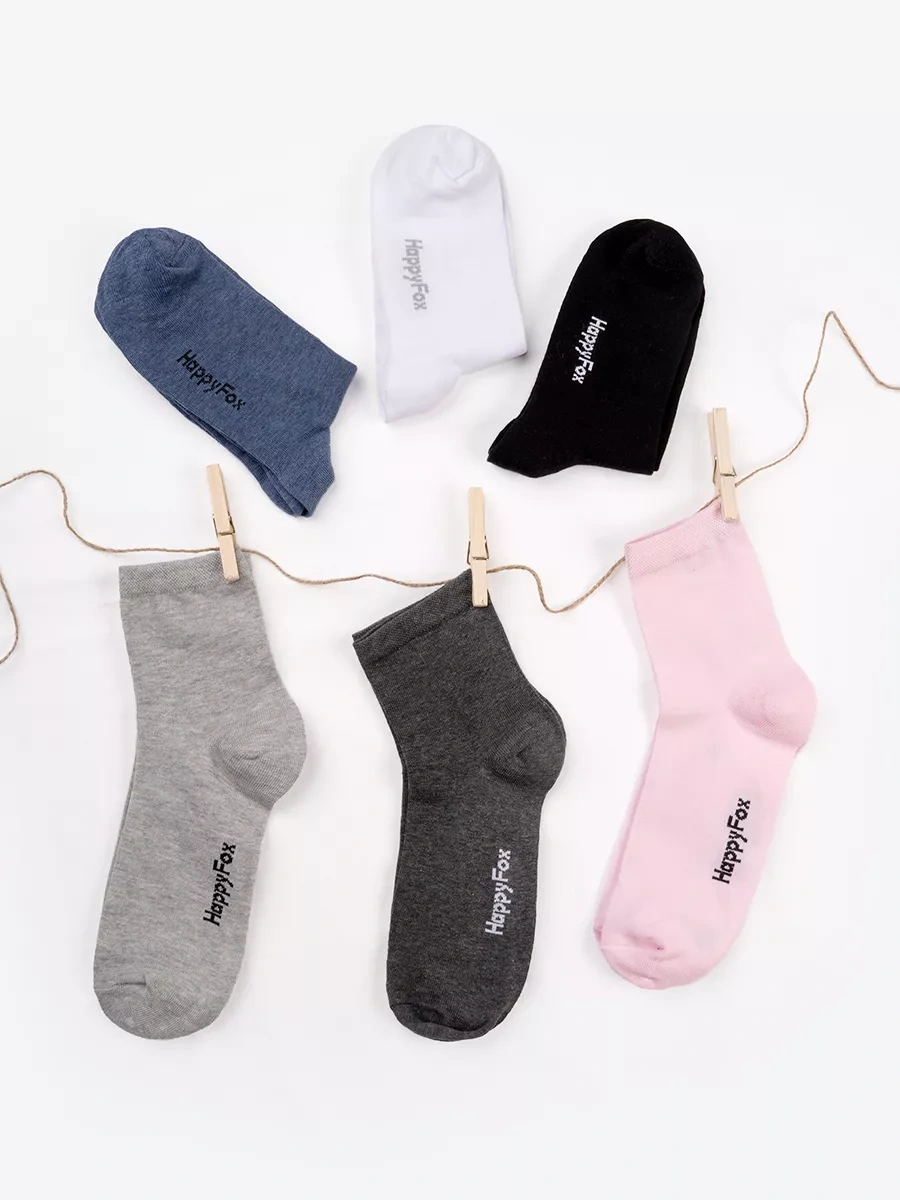 Happyfox Hediye Paketinde 6 Çift Pamuklu Çorap 49636592 Beyaz