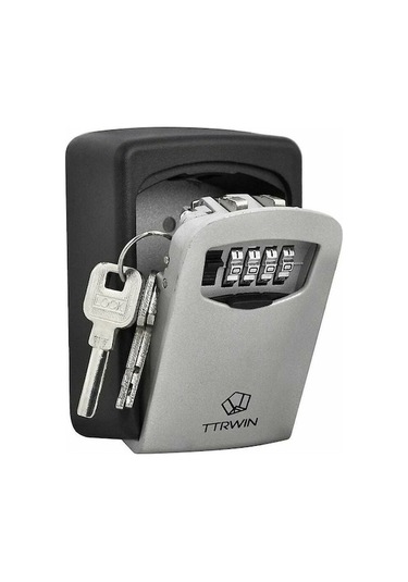 Ximistore9 Tam Metal Gri Duvar Tipi Anahtar Sandığı, Dijital Şifre Korumalı, İç/diş Mekanlar, Garaj, Bahçe, Mağaza Uygun - 903 Model