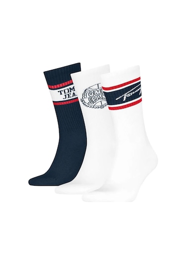 Tommy Hilfiger Tommy Hılfıger Unısex 3 Lu Çorap 701236471-001 Çok Renkli