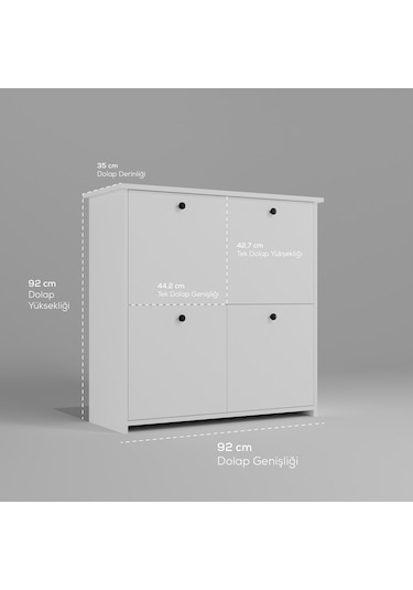 DF08103B MDF Antre Hol Ayakkabılık Ayakkabı Dolabı