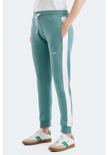 Slazenger Veva 2 Li Set Kadın Eşofman Altı Yeşil - Siyah
