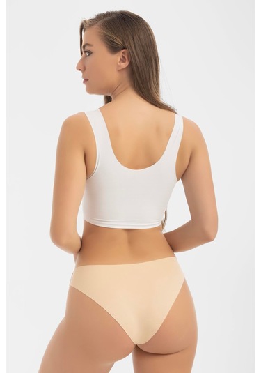 Kadın İz Yapmayan Dikişsiz Lazer Kesim Külot 3'lü Paket Karışık Renkli Çok Renkli 2