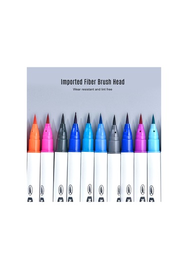 Mufunye 12 Canlı Renkli Su Bazlı Fırça Kalem Seti - Ergonomik Tutuş, Yumuşak Uç, Sanat Ve Çizim İçin Mükemmel Diğer