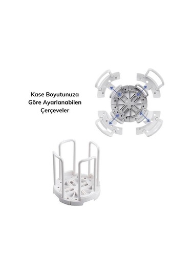 Zmc Bilişim Tabak Bardak Kase Standı Bulaşık Kurutma Tutucu Mutfak Düzenleyici Organizatör Çok Renkli