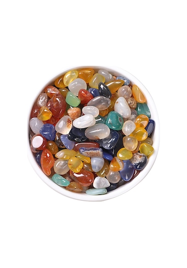 Neevoyu Doğal Çevrilmiş Akgat Taşları, Renkli Kırık Matalar, Akvaryum Dekorasyonu, Dıy Malzemesi, 9-12mm, 100g Paket