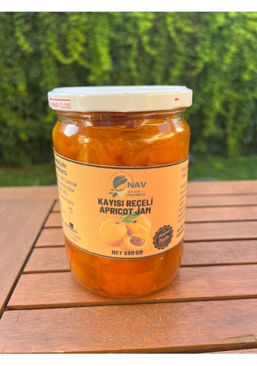 Nav Kayısı Reçeli Ev Yapımı Katkısız Koruyucusuz Cam Kavanozda