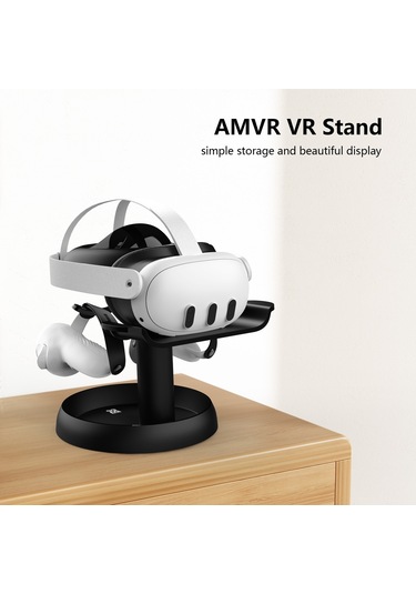 Amvr Tybp1 Vr Masaüstü Depolama Vitrin Vision Pro / Meta Quest 3 / Pico 4 / Playstation Vr 2 Siyah
