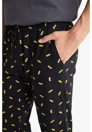 Defacto Batman Pijama Takımı Regular Fit Kısa Kollu Üst Uzun Alt D2604ax25auar150 Antrasit