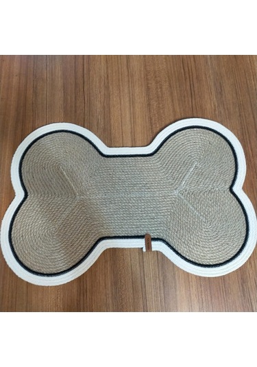 Köpek Evcil Hayvan Mama Paspası / Hasır Kedi Köpek Kemik Şekli Ma