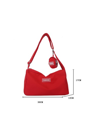 Suntek Kadın Omuzdan Askili Çanta Crossbody Çanta Kırmızı