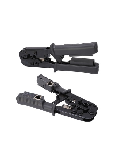 Xindoker Radyal Mekanizmalı Rj45/rj11/rj12 Ağ Kablosu Tamir Aleti - Kesme, Soğurma Ve Presleme İşlevi - Karbon Çelik Malzeme - 4p/6p/8p Uyumlu