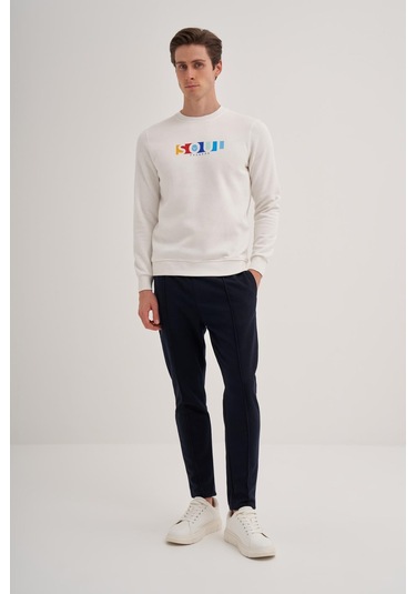 Cazador 3 İplik Şardonlu Sweatshirt 5161 Beyaz Beyaz