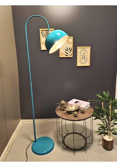 Sonart Turkuaz Lambader Hareketli Başlık Modern Dekoratif Met... Turkuaz