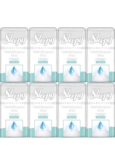 Sleepy Hasta Yatak Koruyucu 60 90cm 80 Adet 8pk 10