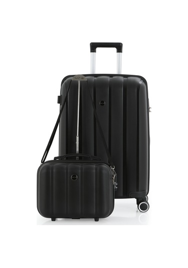 Mçs Polipropilen 2li Valiz Seti Orta & Makyaj V305 S21yy1000074-set 00001 Siyah