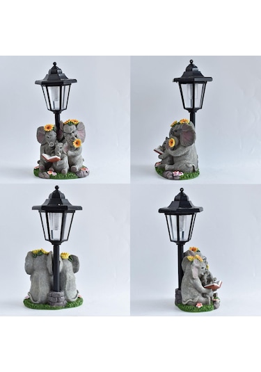 Homyl Güneş Enerjili Fil Bahçe Heykeli Ve Dış Mekan Çim