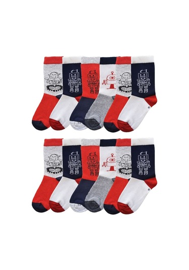 Ekinoks Erkek Çocuk Figürlü Soket Çorap 12 Li Paket Asorti