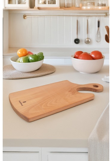 Yekpare Masif Ahşap Sunum Tahtası Kesme Tahtası Kayın Medium 4