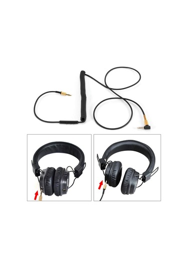 Sones Marshall Kulaklıklar İçin Standart Versiyon 3,5 Mm Erkek - Erkek Kulaklık Kablosu, Kablo Uzunluğu: 1,25 M-1,8 M