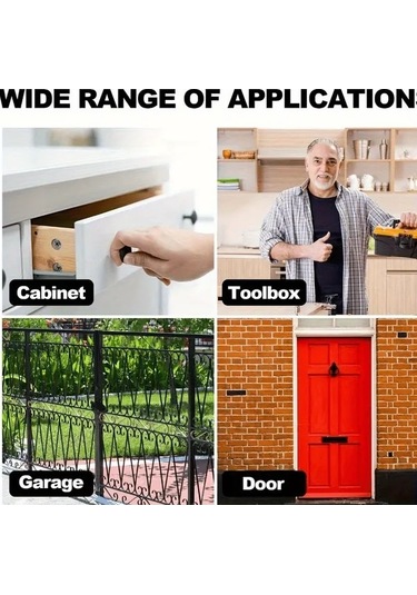 Besthome1 12 Adet Paslanmaz Çelik Kilit Uzun Dilli Anahtarlar, Ağır Hizmet Tipi Su Geçirmez