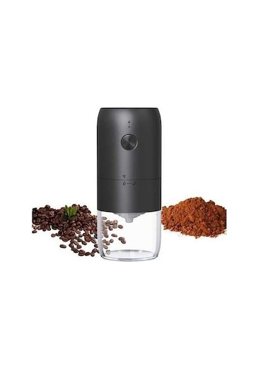 Flybuy Kahve Değirmeni - 25g Kapasiteli, 1800mah Batarya, Siyah Abs-cam Karışımı Kmdj Serisi Siyah