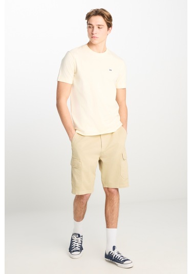 Lee Relaxed Fit Geniş Kesim Chino Erkek Cargo Şort 71ja4897614 Bej
