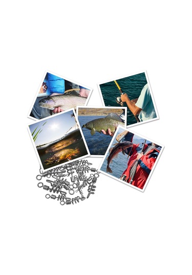 8 -2/0 50 Adet Yem Kilidi, Ağır Hizmet Tipi Döner Bağlantı Elemanları İle Tirbuşon Yemler Balıkçılık Aksesuarları Hızlı Yem Kilidi Bağlantı Elemanları Tuzlu Su Tatlı Su Diğer