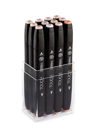 Touch Twin Marker Seti 12 Renk Ten Renkleri Görsel Rengi