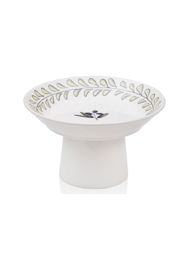 The Mia Olivos Ayaklı Servis Tabağı 20 Cm Çok Renkli