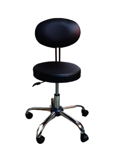 Sırtlıklı Çalışma Taburesi Krom Yıldız Ayaklı