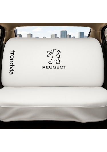 Peugeot Uyumlu Ön Arka Koltuk Kılıfı Penye Servis Kılıfı Oto Koruma Seti Beyaz